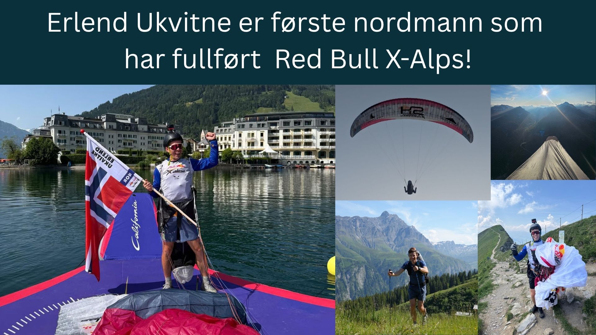 Erlend Ukvitne er første nordmann som har fullført Red Bull X-Alps!