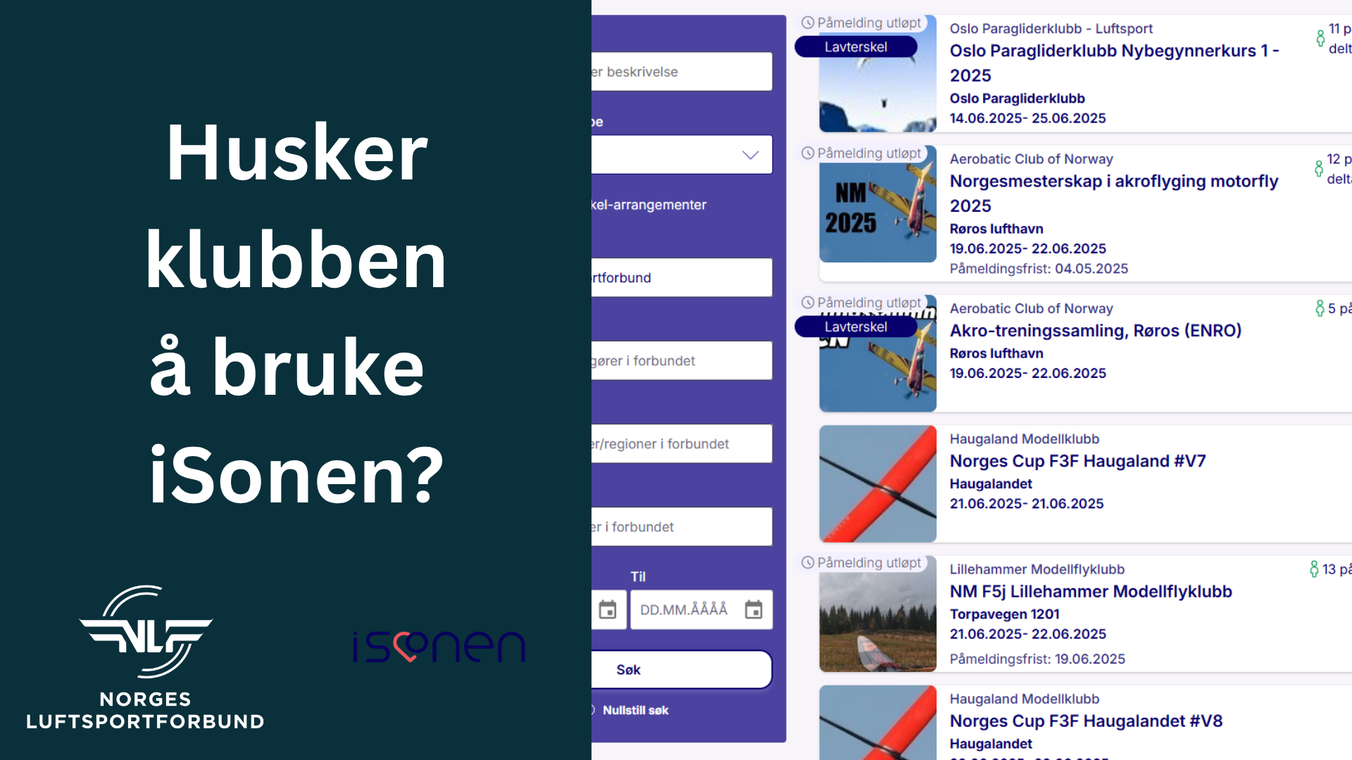 Husker klubben å bruke iSonen?