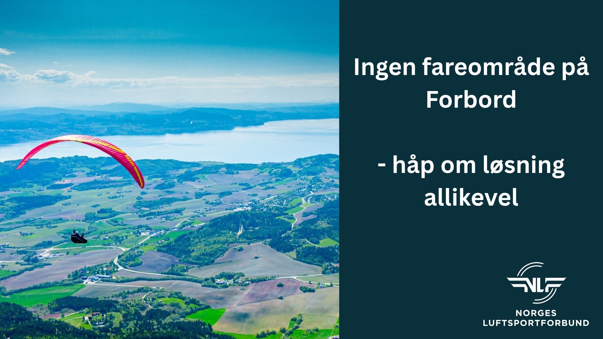 Luftfartstilsynet oppretter ikke fareområde for luftsport ved Forbord