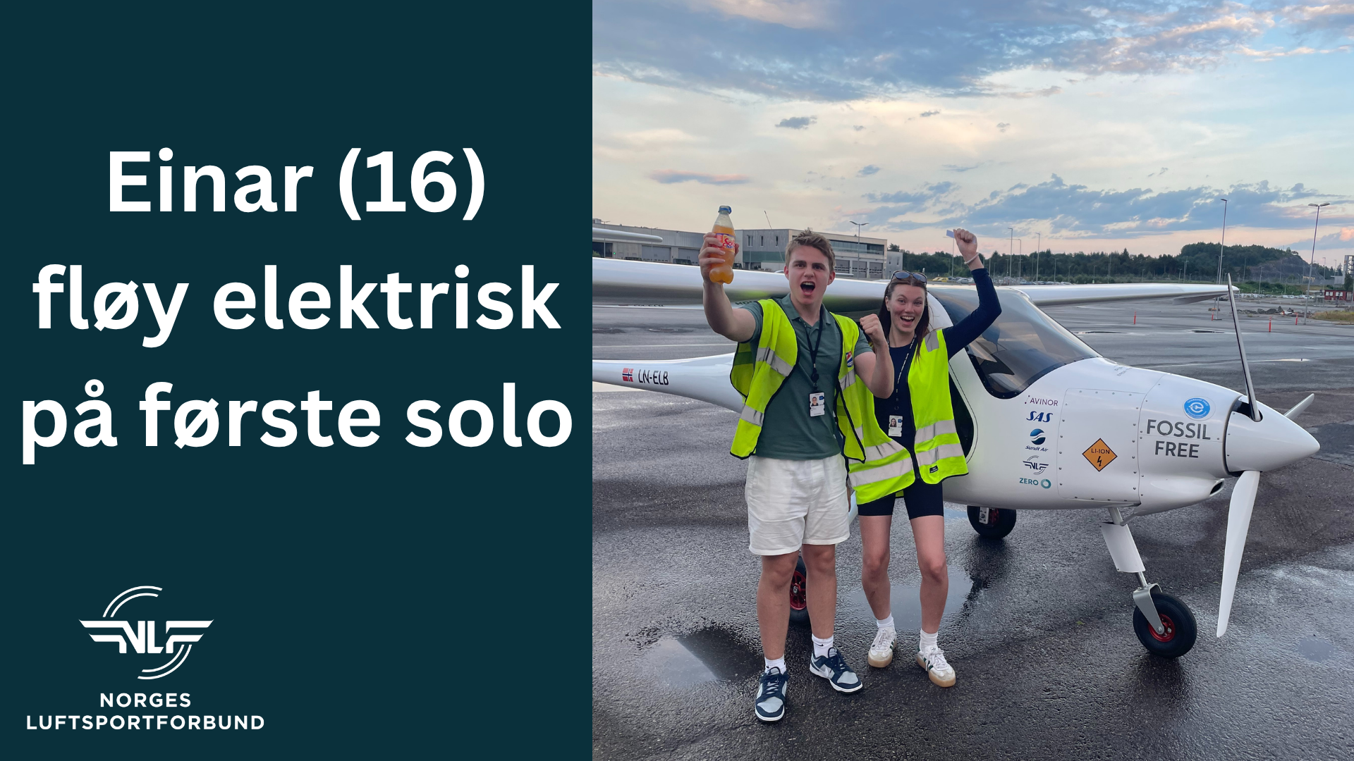 Helelektrisk soloflyging på Flesland