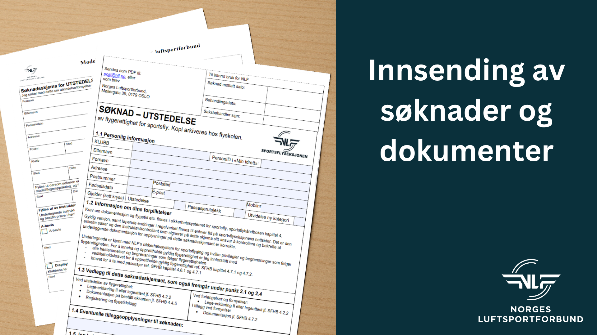 Viktig informasjon om innsending av dokumenter til NLF