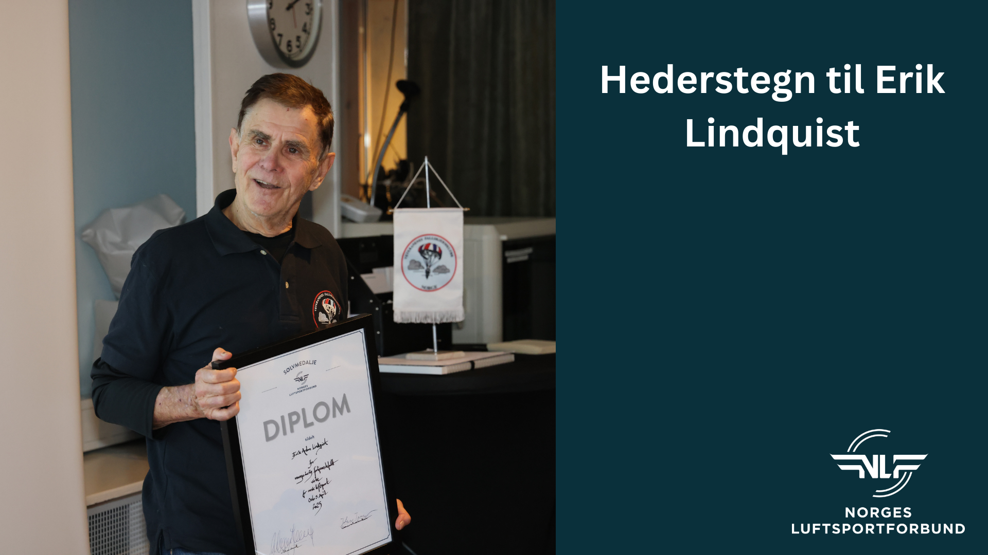Erik Anton Lindquist er tildelt NLFs sølvmedalje