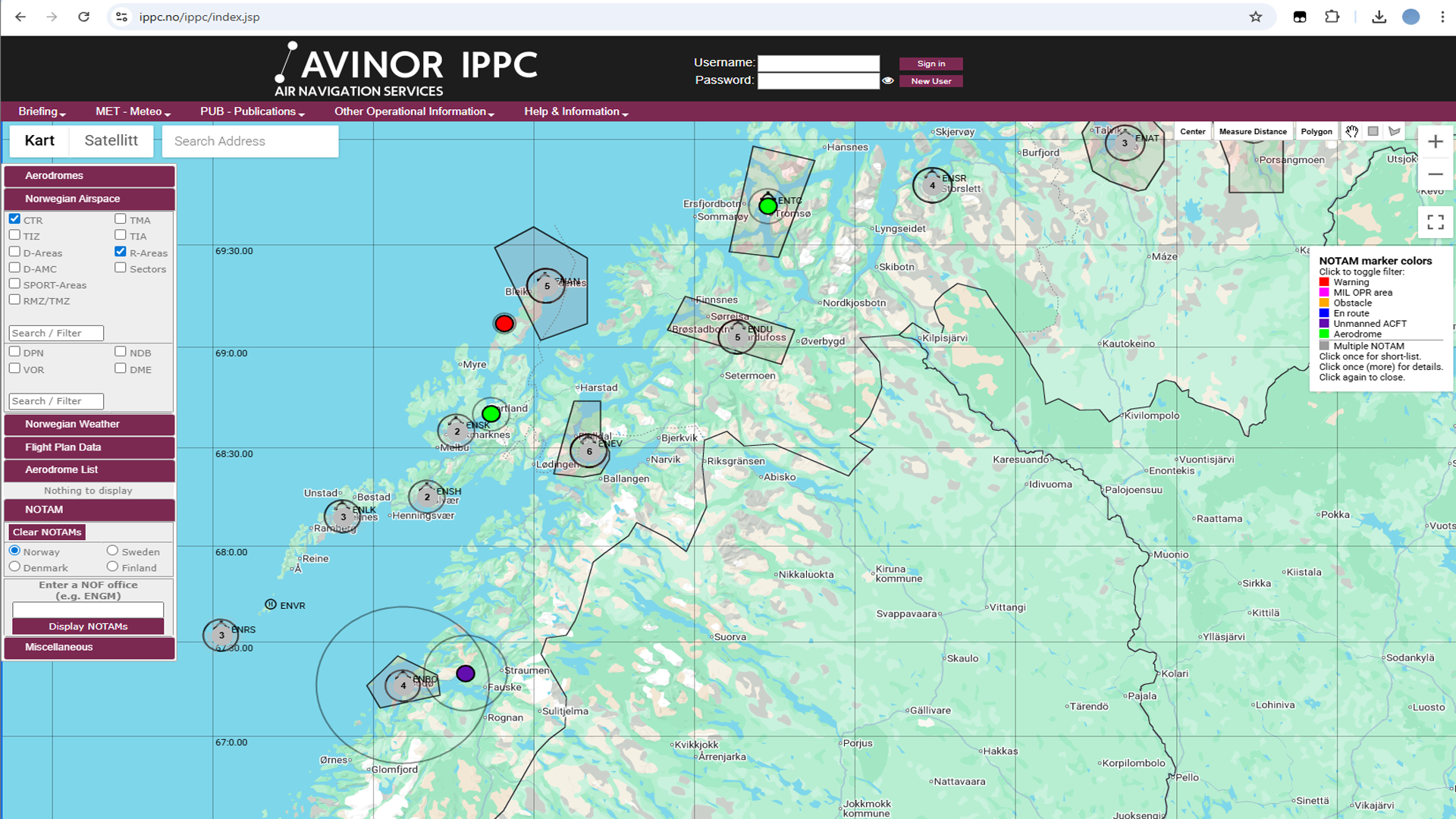 Bruk IPPC for å sjekke om det er lov å fly